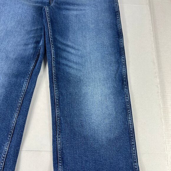 Re/Done Jeans Womens 31x31* 90s High Rise Loose Straight Jetty Blue Denim Tag 30 - Picture 3 of 16